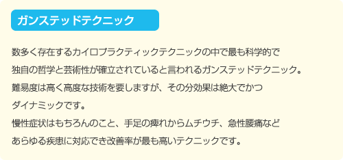 ガンステッドテクニックとは -なかはまカイロプラクティック ...